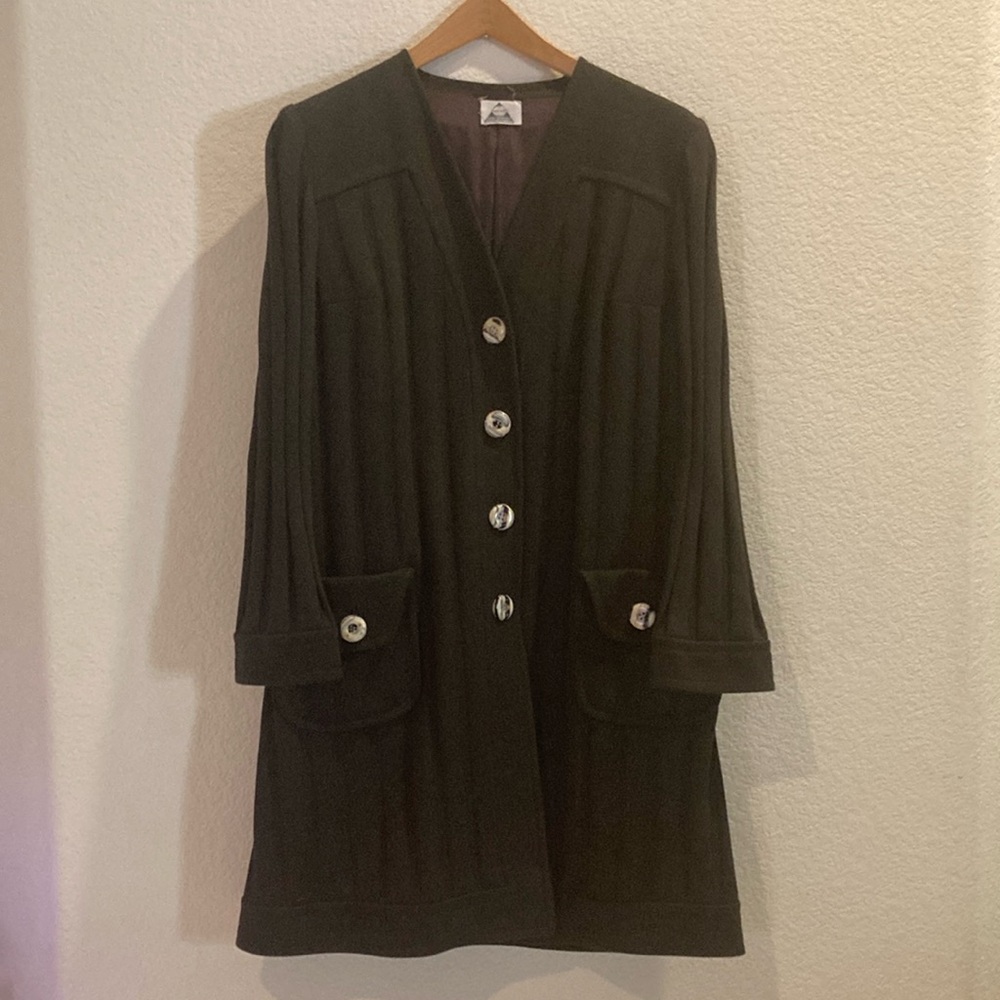 Beautiful Luisa Spagnoli PERUGIA Brown Button-Up Thick Lined Coat
